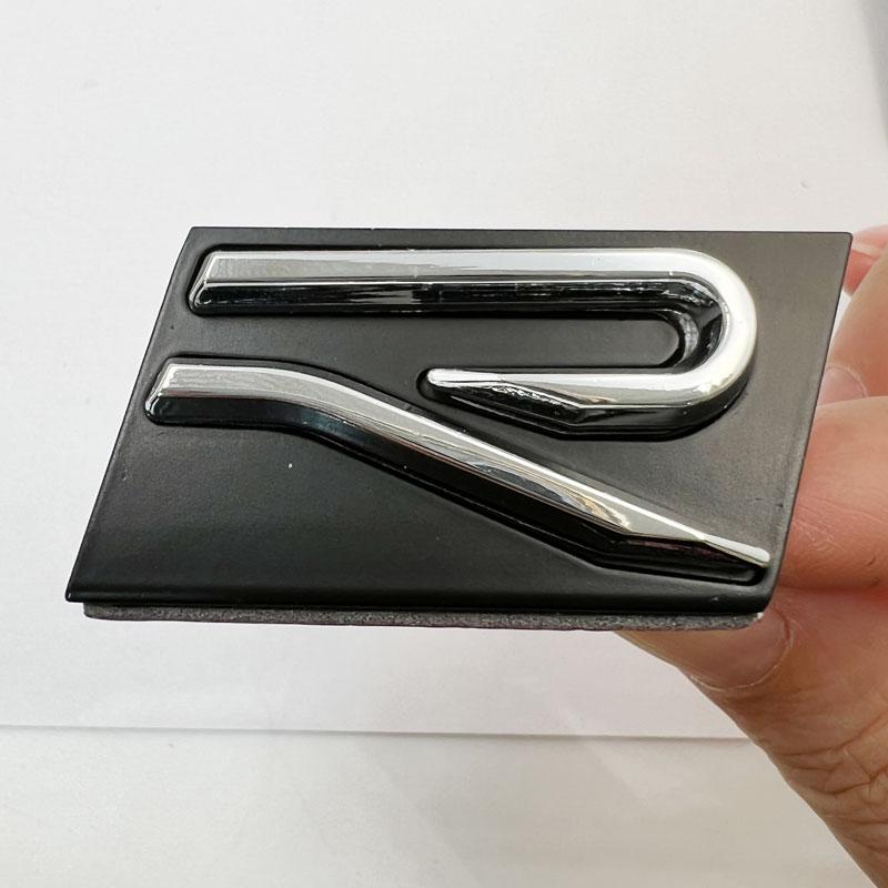 3D Metal R logo Emblem Front Grille Badge Tail Trunk Sticker Accessories For GTI Rline Polo Golf MK8 Touareg Passat Magotan CC