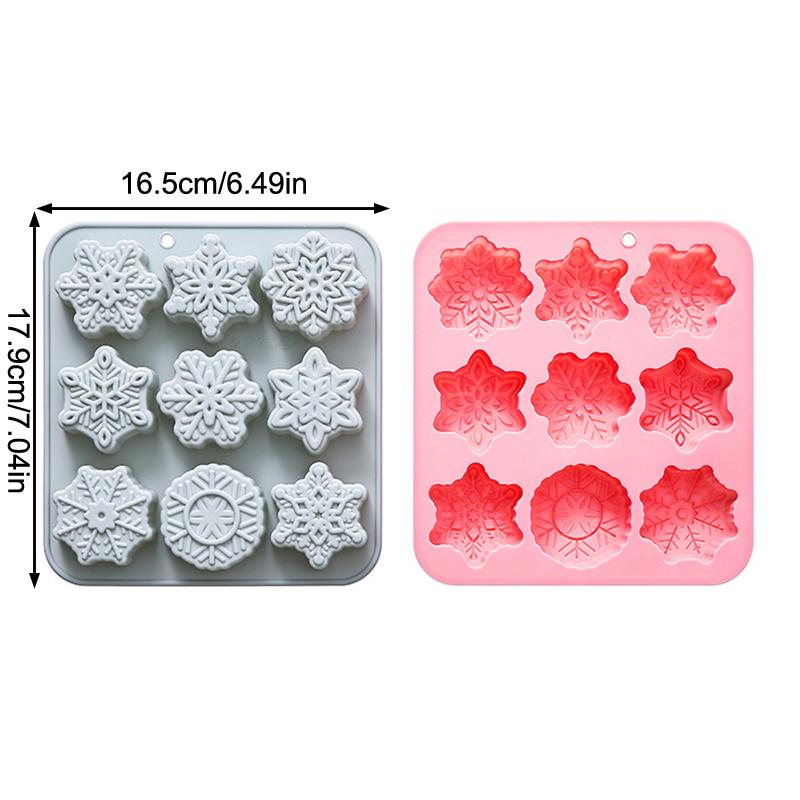 3D Snowflake Silicone Mold, Christmas Winter Snowflake Fondant Mold For Cake Decorating, Cupcake Topper, Candy, Chocolate