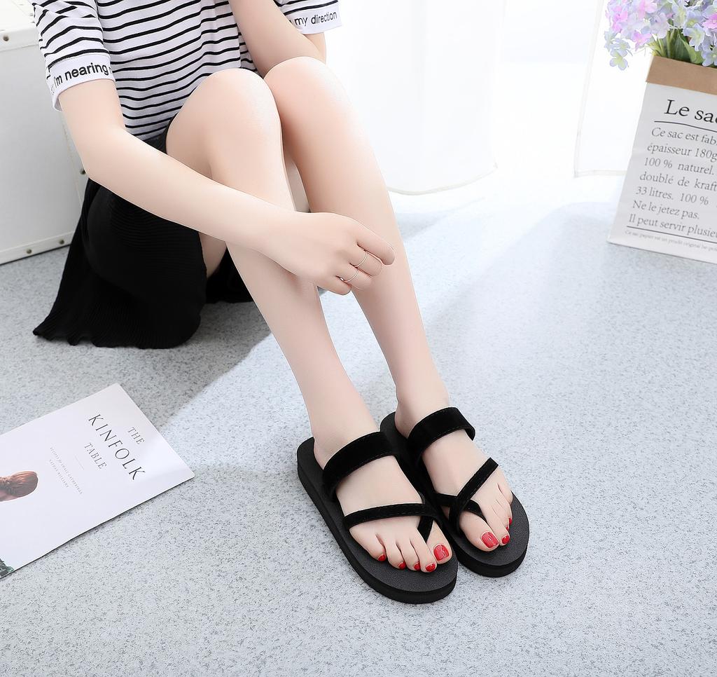Fashion Women Outdoor Beach Slippers Flat Open Toe Flip Flops Summer Casual EVA Home Basic Sandals Bathroom Slippers 2024