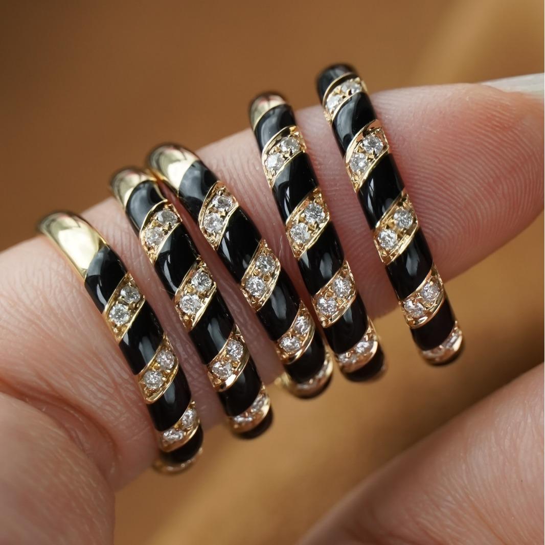 

Кольцо Red Elk из стерлингового серебра 925 пробы, черное и белое, простое, универсальное, модное ювелирное изделие для женщин. US Size 8