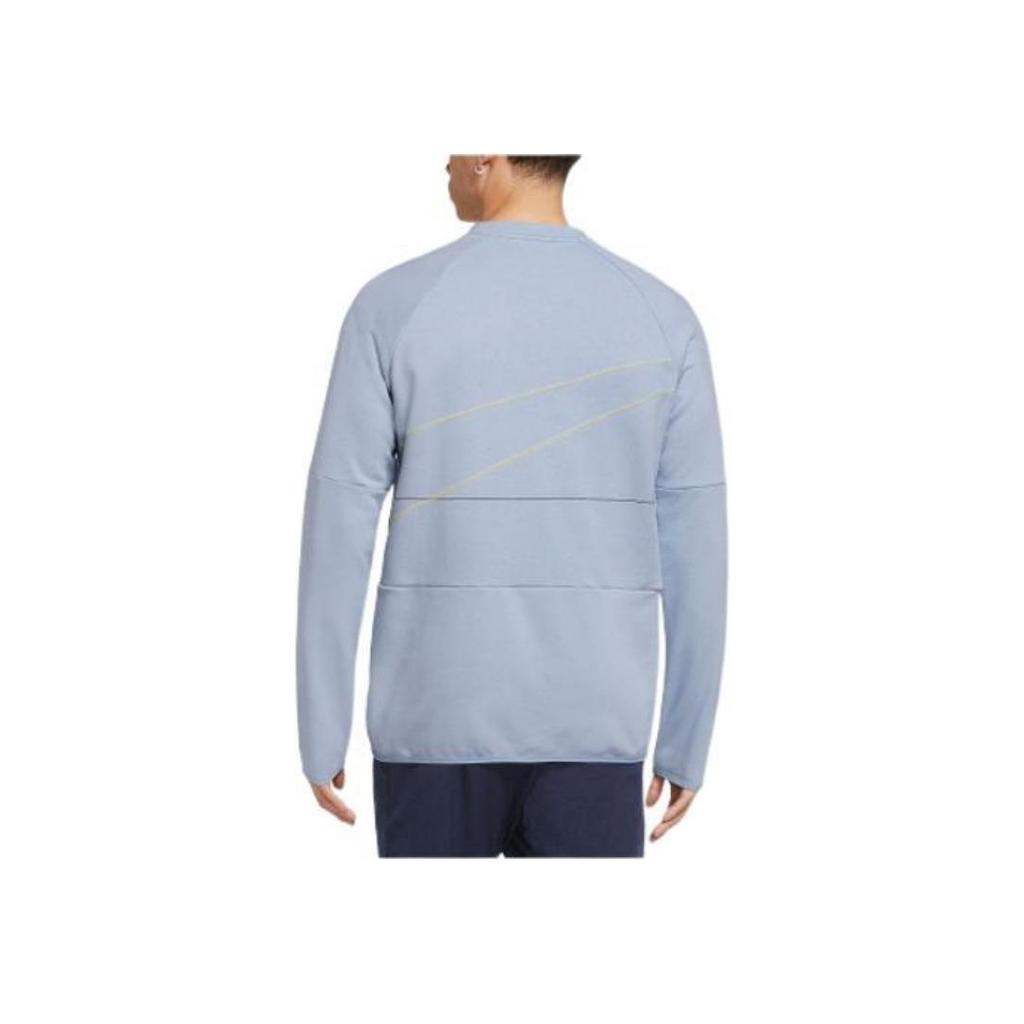 Nike Graphic Print Fitted Long Sleeve Sweatshirt Men Sweatshirts Blue DQ6623-412