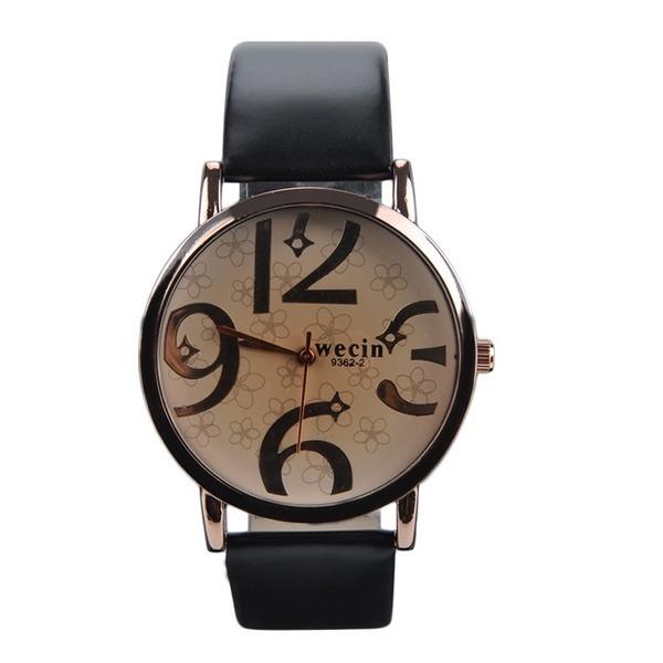 Moda Kadın Leopar Kuvars Bilek İzle Pu Deri Bant Saatler