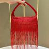 Tassel Handbag, Evening Bag, Sequined Crossbody Bag, Versatile and Fashionable Single-shoulder Banquet Bag