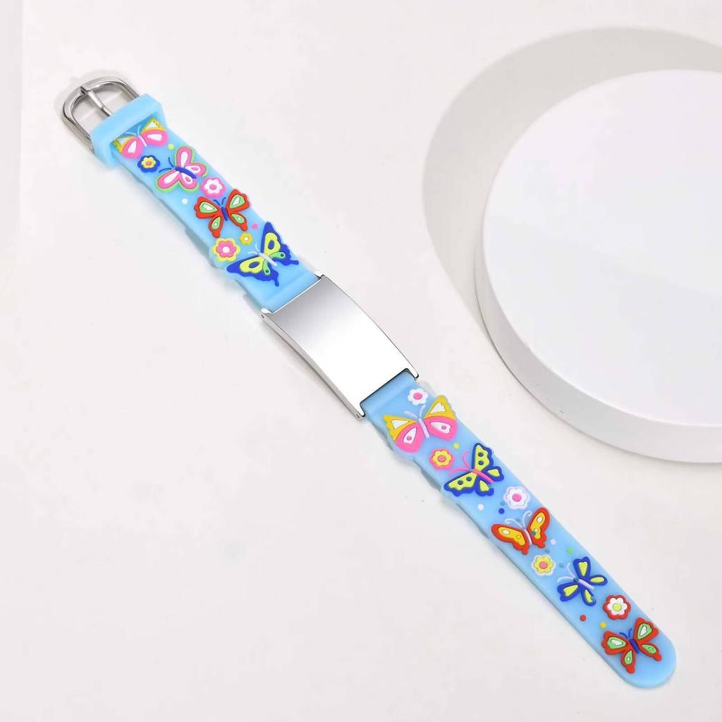 Brățară Personalizată pentru Copii, Brățară Reglabilă Personalizată Pentru Băiat Fată, Gravată de Urgență Alergie Epilepsie Autism Diabet
