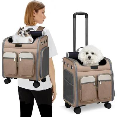 ZENITHMIND Rolling Cat Carrier Backpack