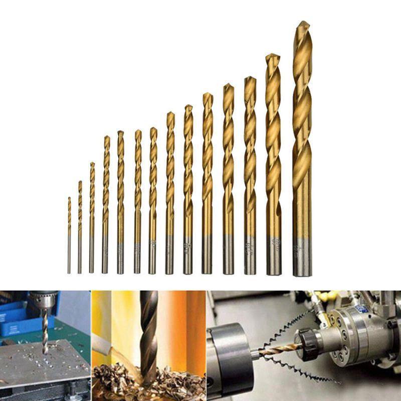 Premium 50pcs Titanium Coated Hss High Speed Steel Drill Bit Set With 5 Sizes For Precision Drilling