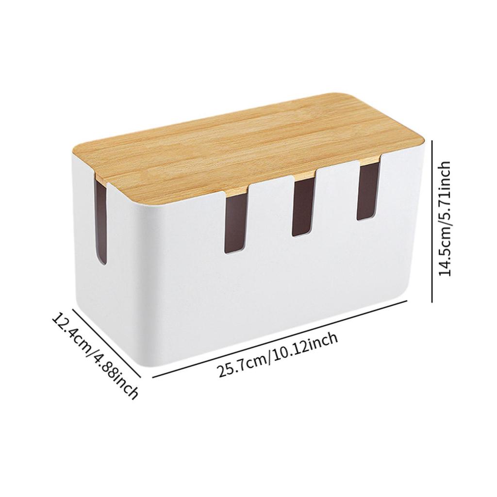 Cable Tidy Box Cord Organizer Decor Storage Versatile Holder for Wire Management