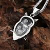 Punk Vintage Edelstahl Eule Anhänger Halskette Hip Hop Tier Amulett Halskette für Männer Frauen Schmuck Geschenk Dropshipping