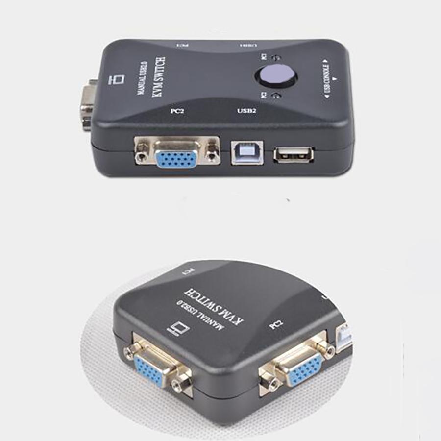 2 Port USB/PC2 KVM VGA Switch Keyboard mouse switch
