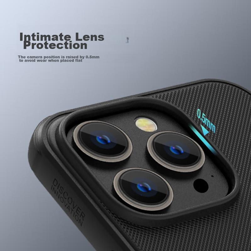 IPhone 14 Pro Max Case, Full Protection, Matte Anti-Slip Airbag Shockproof Dirt-Resistant Phone Cover, Hard with Soft Edges, Thin Black