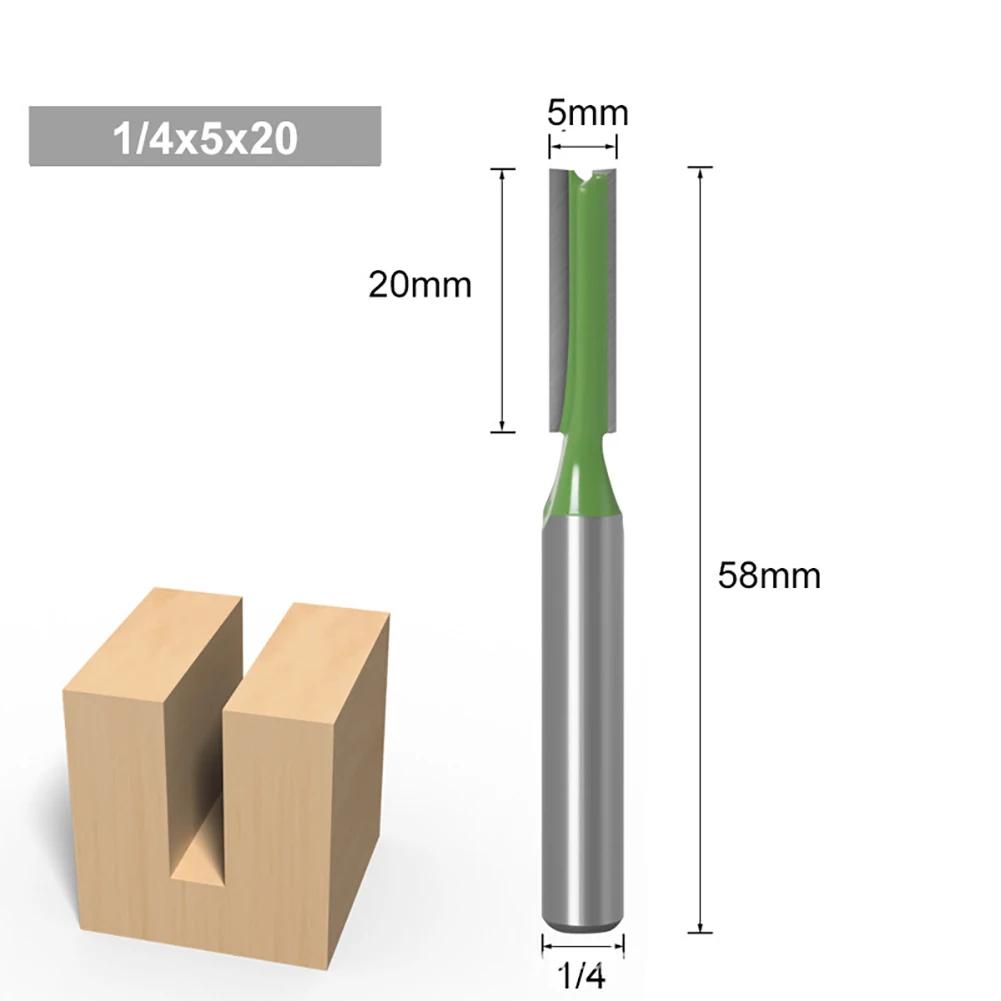 Single Double Flute Straight Bit 6mm Shank Milling Cutter for Wood Tungsten Carbide Router Bit Woodwork Tool Woodworking Tools