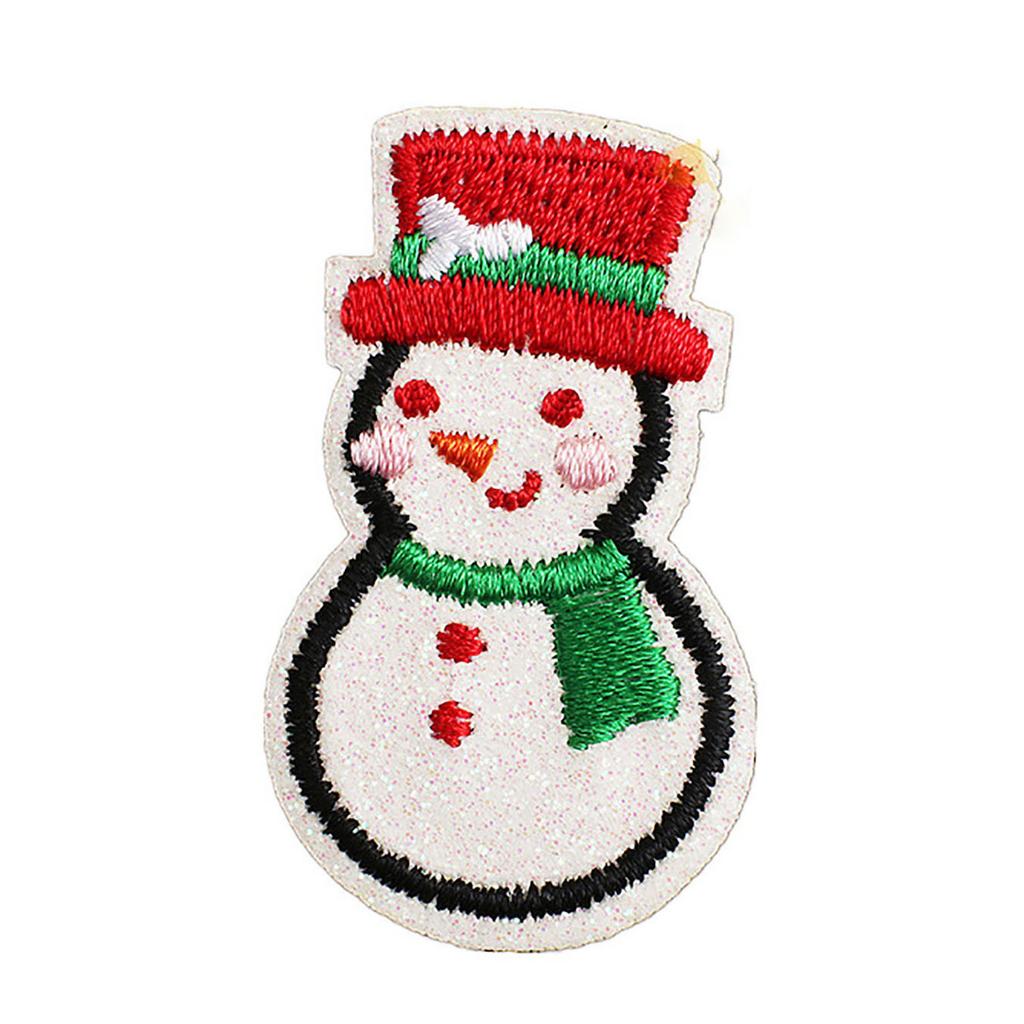 Christmas Iron-on Embroidered Patches Sew Applique Embroidered Patches for Jeans Clothing Festival DIY Christmas Gifts