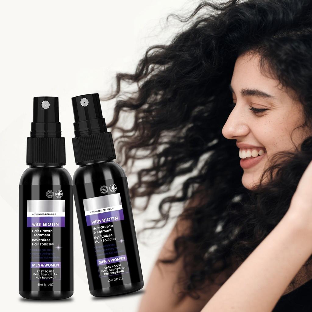 Creșterea Părului Hrănește Folliculii Părului, Reduce Căderea Părului, Îngrijirea Scalpului Biotină Spray Dens pentru Păr, 60ml