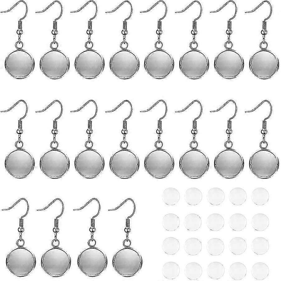 20 Round Round Earrings Installation Kit Ear Plugs Baffle Bac Convex Circles Are Used To Make Earring Accessories