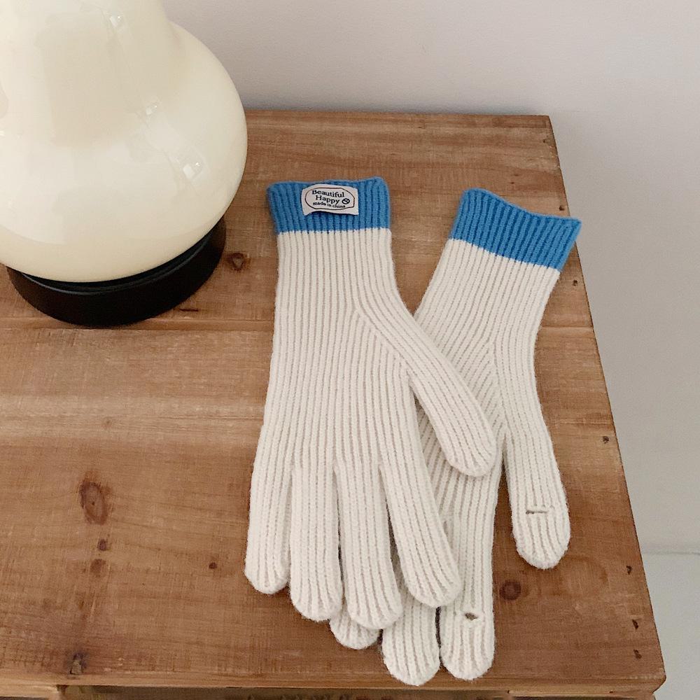 Stylish Knitted Fingerless Gloves: Warm, Touch-Screen Compatible, Perfect for Autumn and Winter Cycling