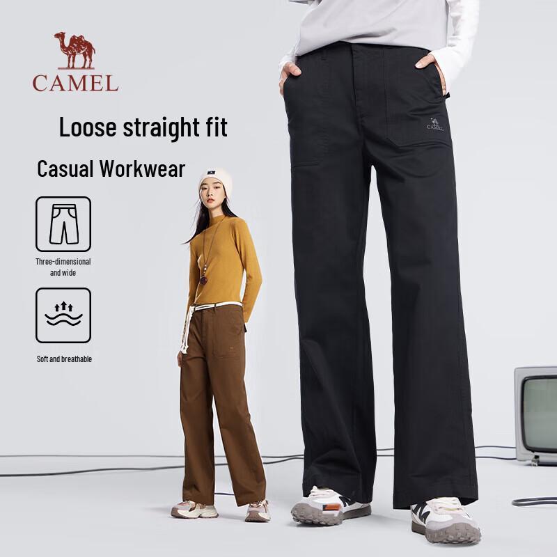 

CAMEL Women s Straight-Leg Cotton Cargo Pants M