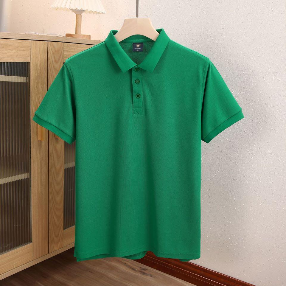 Oddychające Wygodne Bluzki Styl Casual Koszule Jednokolorowe Męskie i Damskie Koszule z Krótkim Rękawem z Klapami Letnia Odzież Robocza T-shirt YG-920J