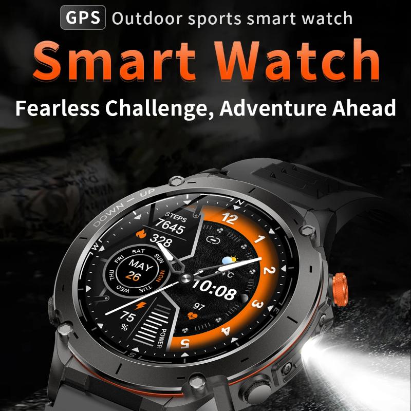 2025 Nové Dvoupásmové Satelitní GPS Chytré Hodinky Ultra HD AMOLED Displej Kompas 10ATM Vodotěsné Sportovní Chytrý Náramek Pánské Hodinky