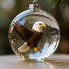 Bird Christmas Ball Ornament Shatterproof Plastic Clear Ball Ornament with Lifelike Birds Holiday Hanging Baubles for Xmas Tree Decor