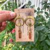 Bohemian Moon And Star Quartz Earrings With Electroplated Alloy For Fashion Jewelry