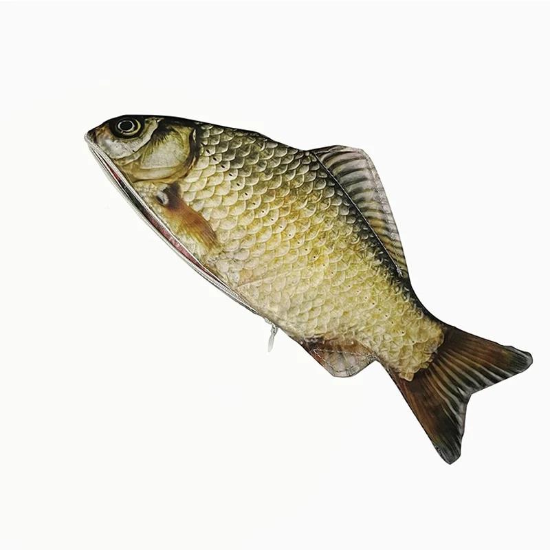 

1 шт. Креативный и необычный подарок, сумка для ручек в виде рыбы, сумка для канцелярских принадлежностей в виде карася