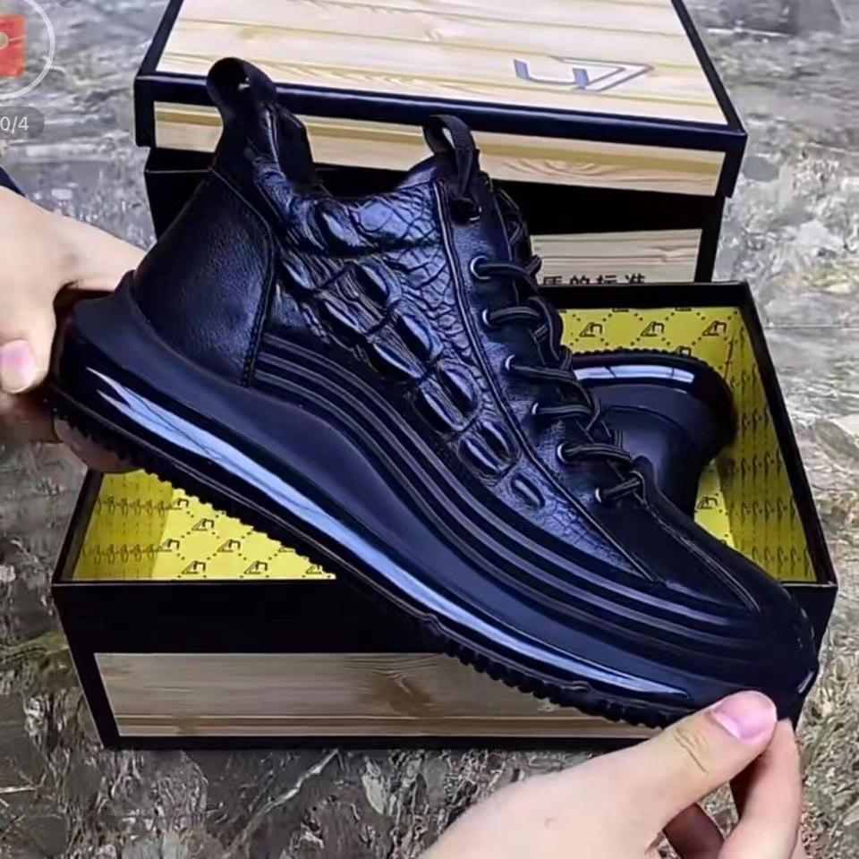 

Leather shoes men s autumn new casual sports men s shoes crocodile pattern versatile leather surface fashion men s trend comfortable sports shoes 39