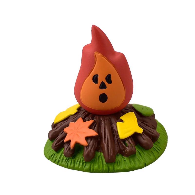 Japan Zakka Autumn Harvest Chestnut Series Fishbowl Decoration Bedside Tabletop Ornament Resin Craft Toys Collectible Gifts