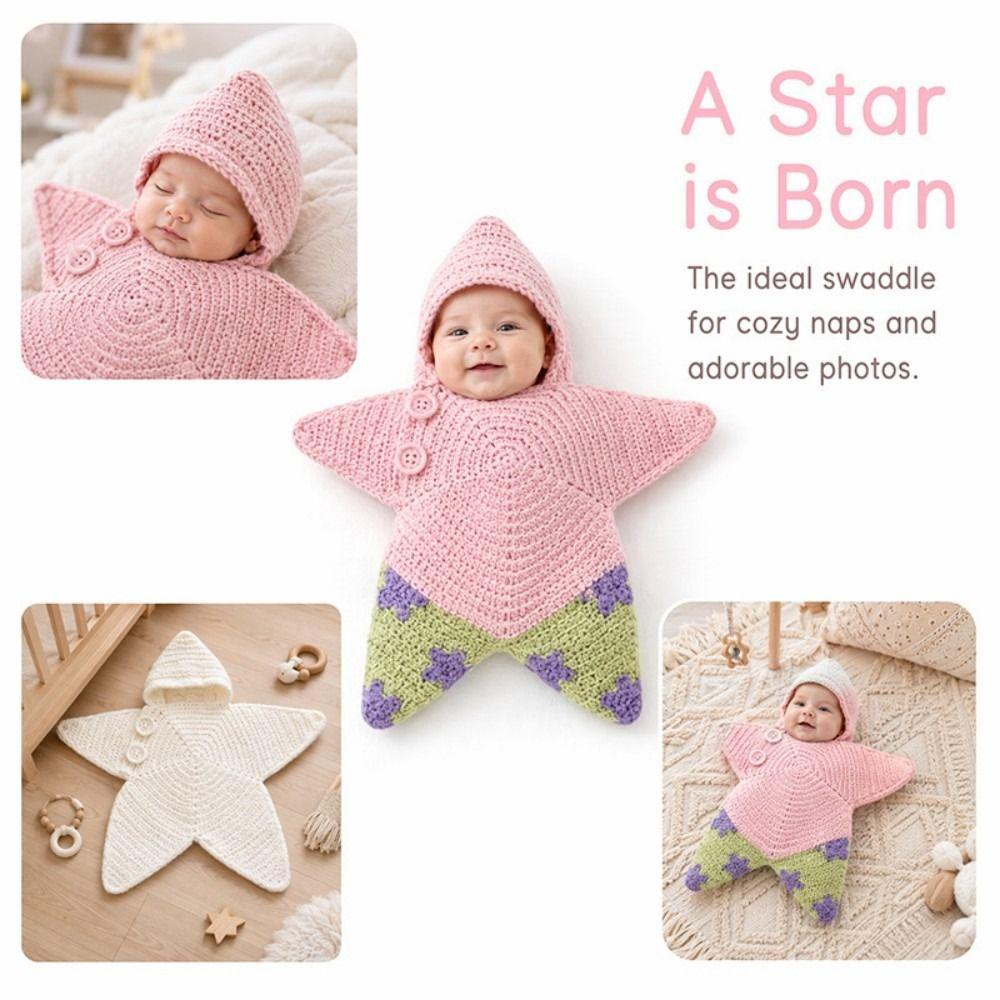 Hooded Design Seal Star Comfort Sleeping Bag Starfish Baby Swaddle For Boys and Girls