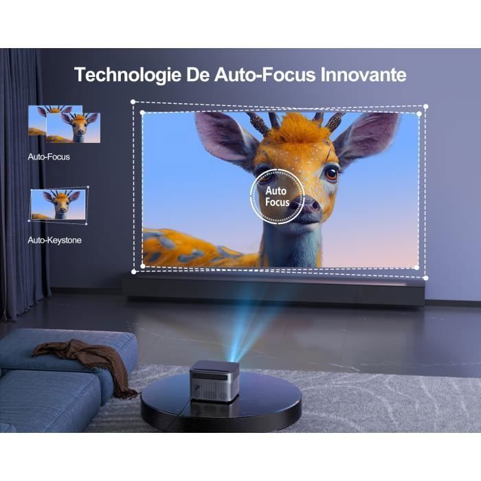 Wimius-Projector P64 Native, Full HD 1080P, 500 ANSI 15000L, 4K Support, WIFI .