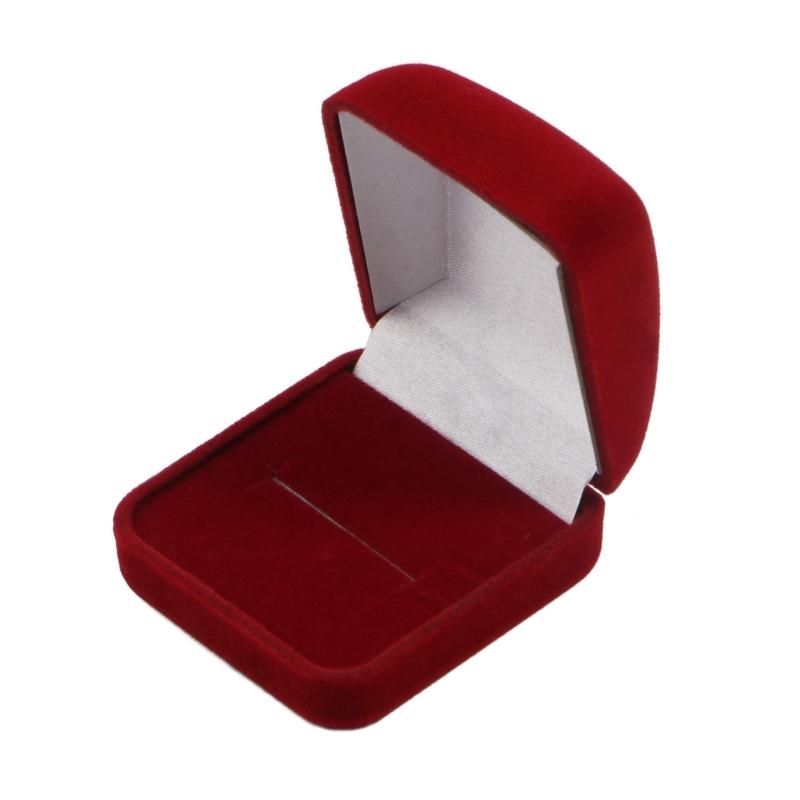 Flip Ring Box Velvet Jewelry Gift Box Wedding Ring Storage Cases for Engagement Wedding Anniversary Valentine's Day