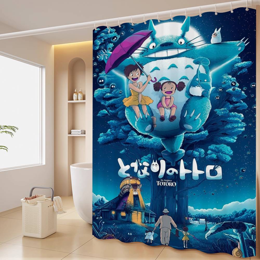 

Мой сосед Тоторо МУЛЬТЯШНАЯ Занавеска для душа Летний Пляж Ванная Декоративная Занавеска для душа, Водонепроницаемая 90x180 cm