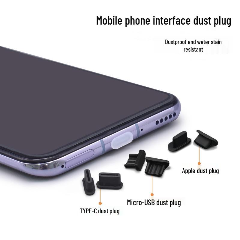 Universal Silicone Dust Plug for Huawei, iPhone, and Android Type-C and Headphone Jack