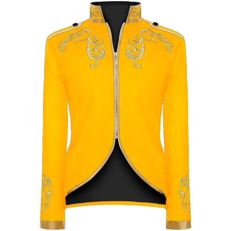 Manzhixin Men's European Court Prince Embroidered Sports Jacket