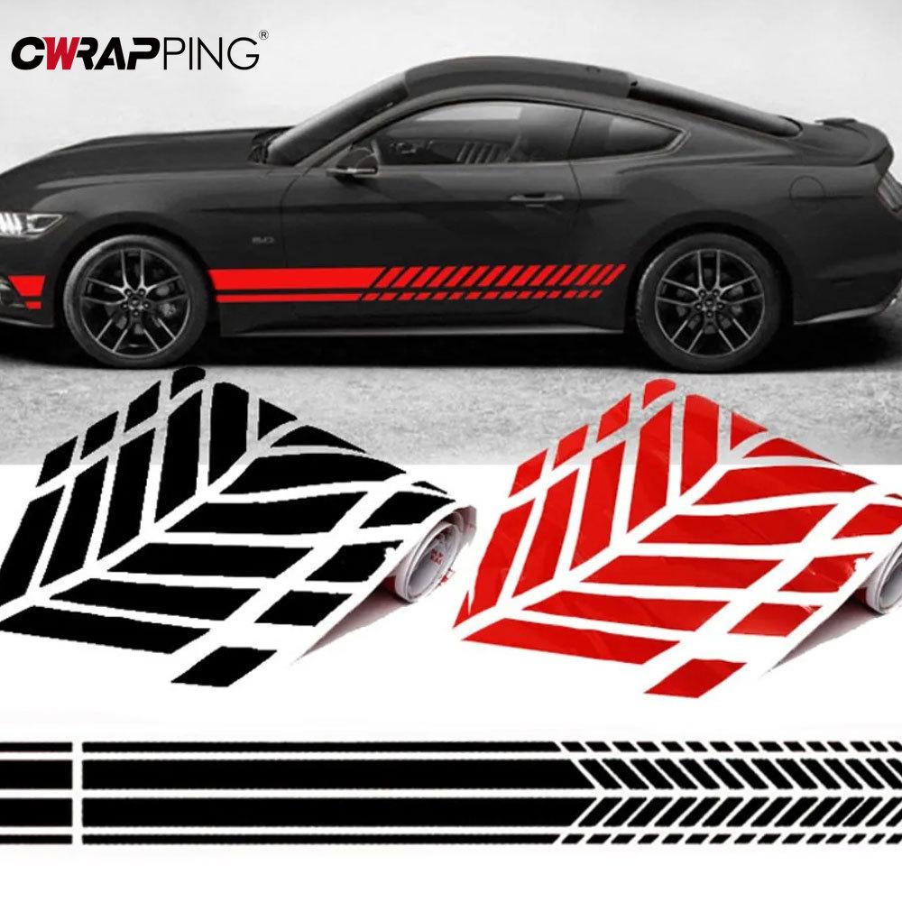 Car Side Door Decoration Stickers Waterproof Vinyl Racing Long Strip Door Decal Body Sticker Tape for Car Tuning Accessories