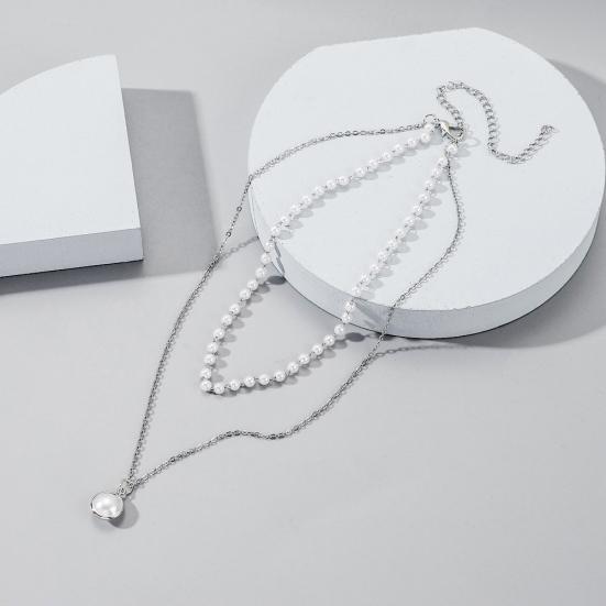 Collier ras du cou Double couche en fausses perles pour femmes, chaîne élégante, bijoux cadeau