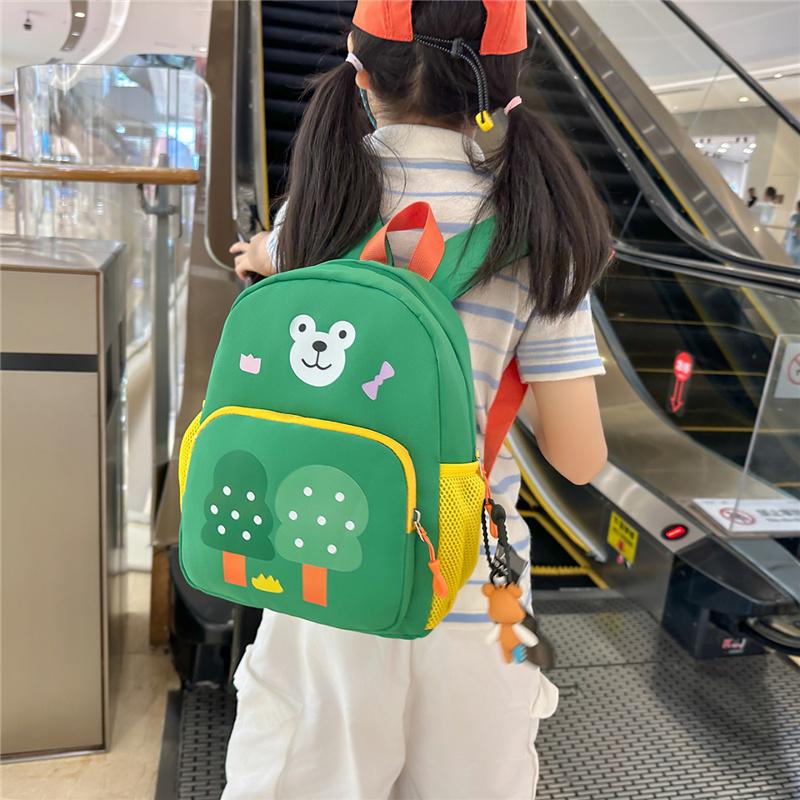 Cute Cartoon Bear Kids Backpack Nursery School Bag Toddler Daypack with Mesh Pockets