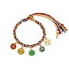 Five-Color Dragon Knot Wealth Bracelet: Adjustable Tibetan Ethnic Style for Attracting Prosperity