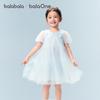 Balabala Girls' Sweet Puff Sleeve Princess Dress