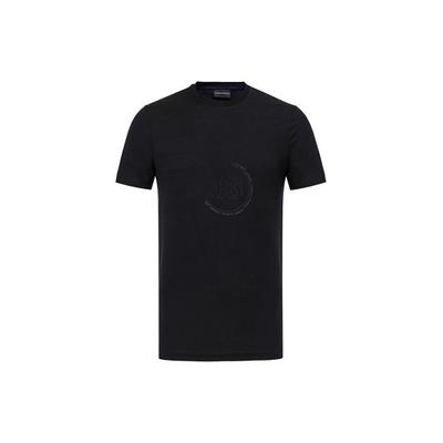 Cotton Crew Neck Pullover Short Sleeve T-Shirt Men Tops Navy-Blue 3G1TL1-1JTUZ-F997