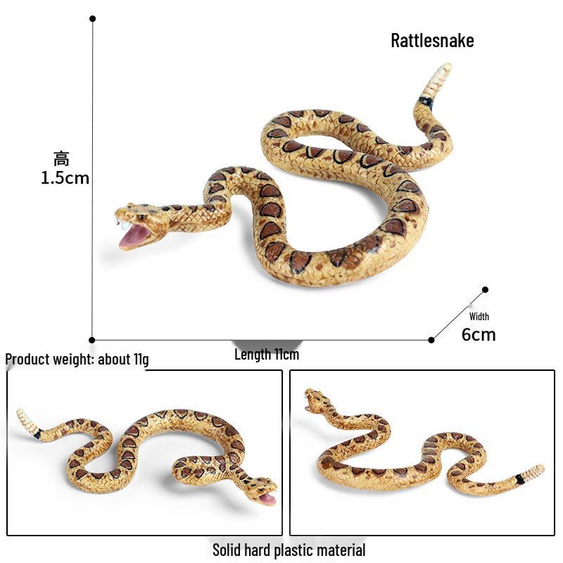 Children s Amphibious Reptile Toy: Boa Constrictor, Python, Rattlesnake Model
