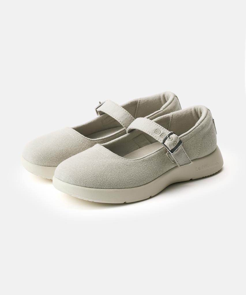 Lemouton Comfortable Merino Wool Mary Jane Sneakers Ivory