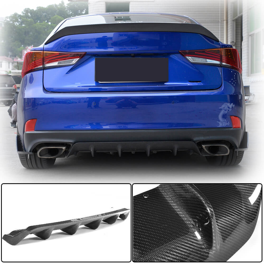 

Rear bumper diffuser (for Base/F-Sport 2016-2020, Carbon) for Lexus IS 2013-