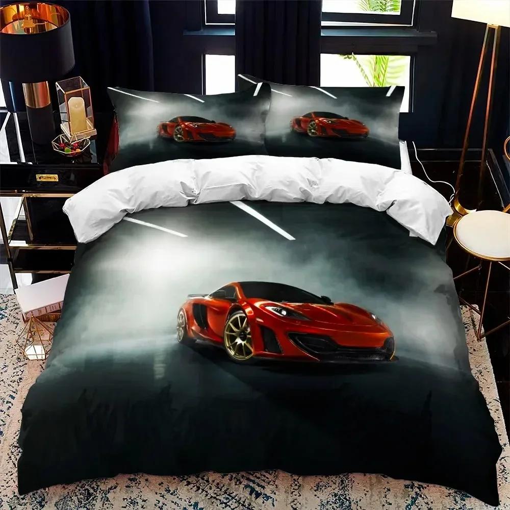 Top 3D Print Sports Car Supercar Bedding Set Boys Girls Twin Queen Size Duvet Cover Pillowcase Bed Kids Adult Home Textileextile