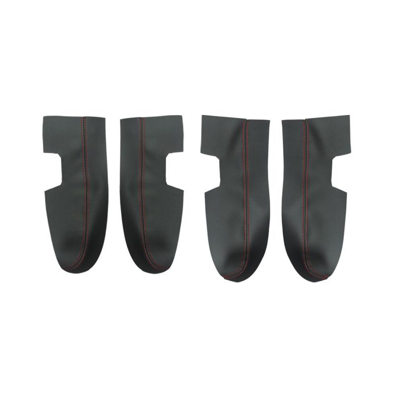 4 unidades de couro de microfibra protetores do painel da porta interior/porta braço capa guarnição para Kia Spectra Cerato 2005 2006 - 2010 2011