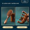 Women's Portable Sandalwood Airbag Cushion Comb - Long, Massaging Scalp & Meridian Wooden Hairbrush
