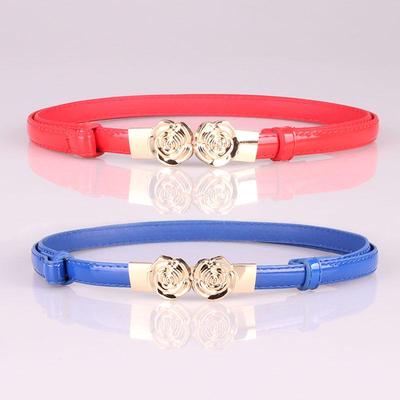 Verstellbarer Damengürtel mit rosenförmiger Schnalle – elegantes und modisches Rock-Accessoire