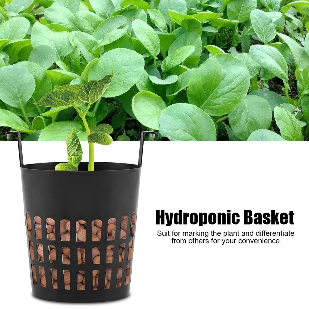 10Pcs Plastic Mesh Plant Basket for Hydroponic Plants,  , Breathable, Efficient Growth, Plant Marking with Grooved Mesh, Differentiation