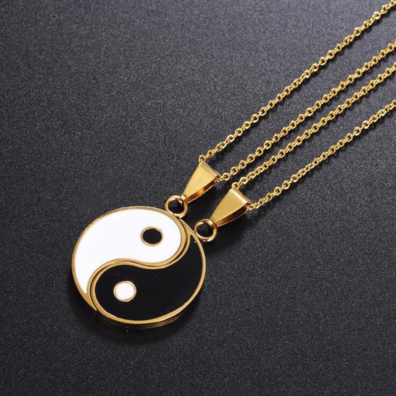 Tai Chi Matching Pendants Couple Necklace - Fashionable Jewelry Set