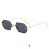 Geometric Metal Sunglasses With Colorful Ocean Lenses For Outdoor And Party Use