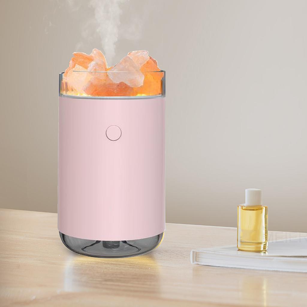 Humidificateur Diffuseur de Sel USB Diffuseur Humidificateur de Bureau avec Effet de Lumière Colorée